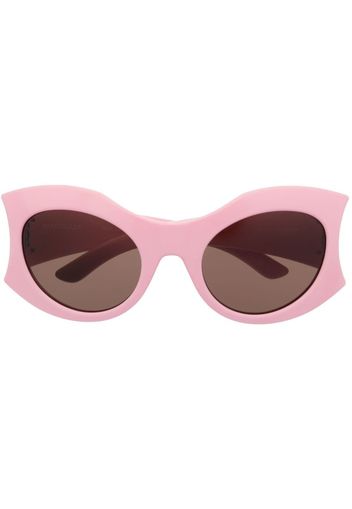Balenciaga Eyewear side logo-plaque detail sunglasses - Rosa