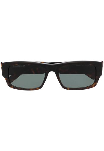 Balenciaga Eyewear rectangle-frame sunglasses - Marrone