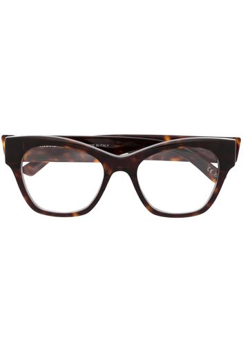 Balenciaga Eyewear logo-engraved cat-eye glasses - Marrone