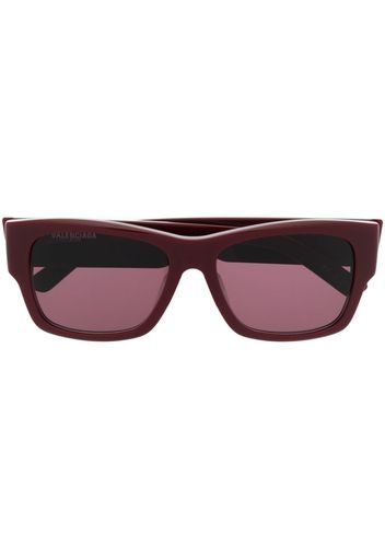 Balenciaga Eyewear Occhiali da sole squadrati - Rosso