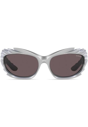 Balenciaga Eyewear Occhiali da sole Spike ovali - Argento