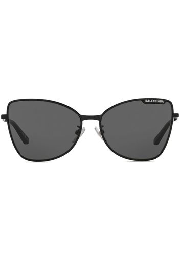 Balenciaga Eyewear logo-plaque butterfly sunglasses - Nero