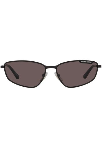 Balenciaga Eyewear Occhiali da sole squadrati con logo inciso - Nero