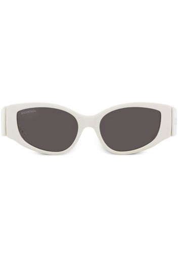 Balenciaga Eyewear Occhiali da sole ovali con stampa - Bianco