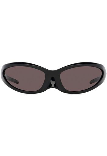 Balenciaga Eyewear Occhiali da sole con logo goffrato - Nero