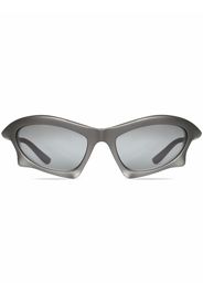 Balenciaga Eyewear Occhiali da sole rettangolari Bat - Argento