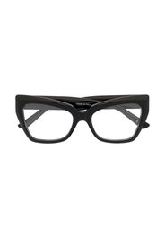 Balenciaga Eyewear Occhiali squadrati con placca logo - Nero