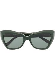 Balenciaga Eyewear Occhiali da sole con placca monogramma - Verde