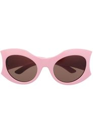 Balenciaga Eyewear side logo-plaque detail sunglasses - Rosa