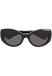 Balenciaga Eyewear logo-print detail sunglasses - Marrone