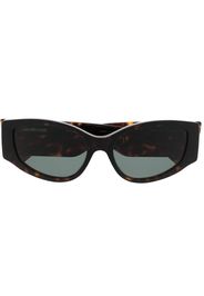 Balenciaga Eyewear logo-print biker sunglasses - Marrone