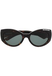 Balenciaga Eyewear logo-print detail sunglasses - Marrone