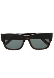 Balenciaga Eyewear enamelled-logo square-frame sunglasses - Marrone