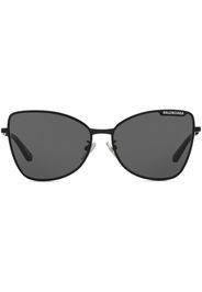 Balenciaga Eyewear logo-plaque butterfly sunglasses - Nero