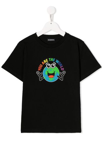 Balenciaga Kids T-shirt You Are The World - Nero