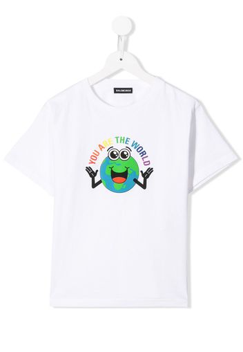 Balenciaga Kids T-shirt You Are the World - Bianco