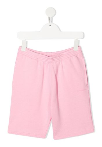 Balenciaga Kids elasticated-waist cotton shorts - Rosa