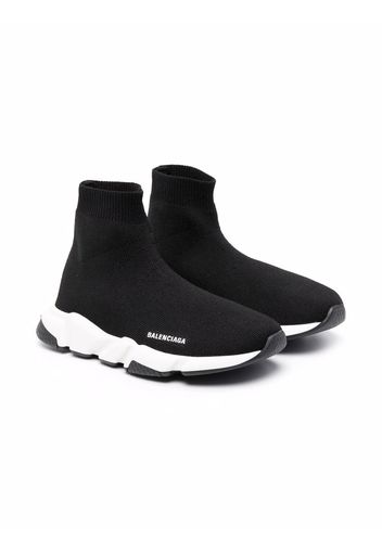 Balenciaga Kids Sneakers a calzino con stampa - Nero