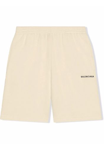 Balenciaga Kids Shorts sportivi con stampa - Toni neutri