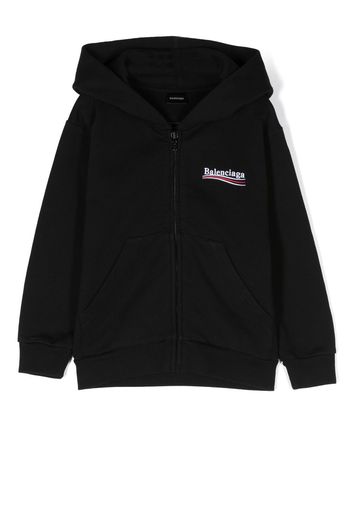 Balenciaga Kids zip-up classic hoodie - Nero