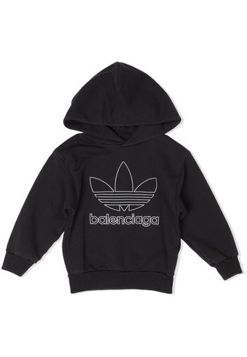 Balenciaga Kids Felpa con cappuccio Balenciaga Kids x adidas - Nero