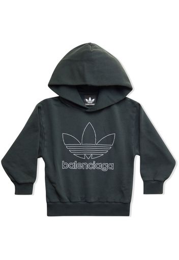 Balenciaga Kids Felpa con cappuccio Balenciaga Kids x adidas - Verde