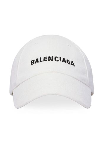 Balenciaga Kids Cappello da baseball con ricamo - Bianco