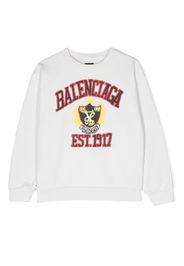 Balenciaga Kids logo-print cotton sweatshirt - Bianco