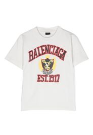 Balenciaga Kids logo-print cotton T-shirt - Bianco