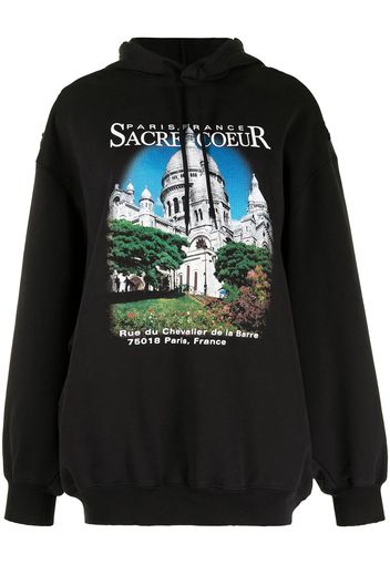 Balenciaga Sacré Coeur-print oversized hoodie - Nero