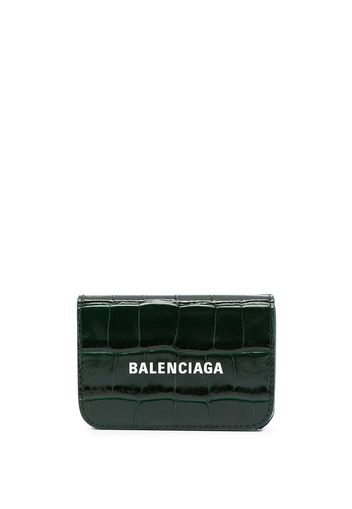 Balenciaga Portafoglio con effetto coccodrillo - Verde