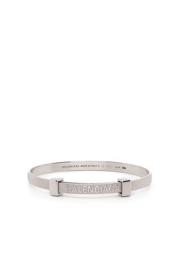 Balenciaga force striped bracelet - Argento