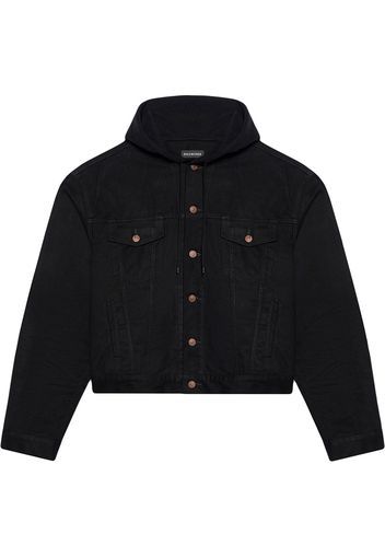 Balenciaga hooded shirt jacket - Nero