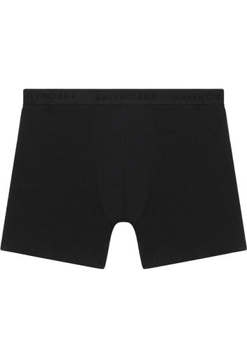 Balenciaga logo-trim stretch boxer shorts - Nero