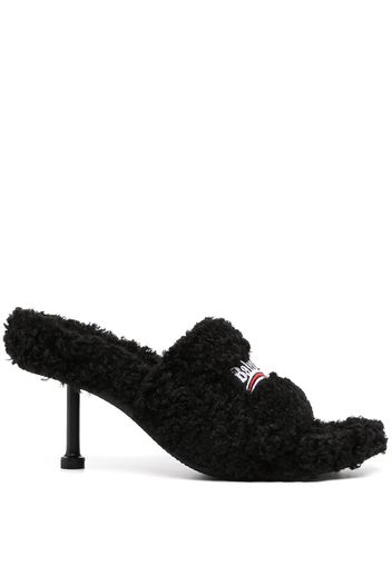 Balenciaga Furry 80mm sandals - Nero