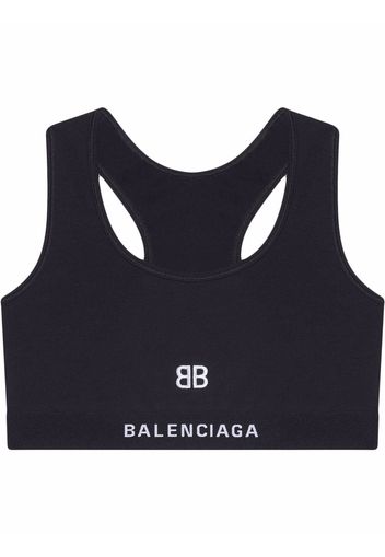 Balenciaga Reggiseno sportivo con ricamo - Nero