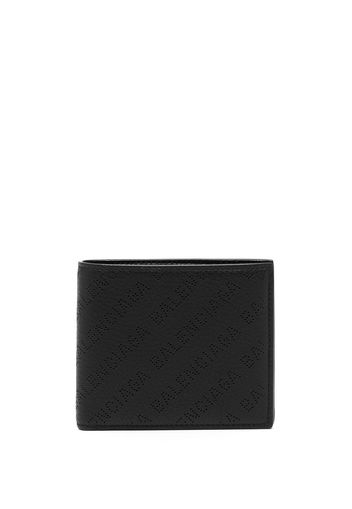 Balenciaga perforated logo wallet - Nero