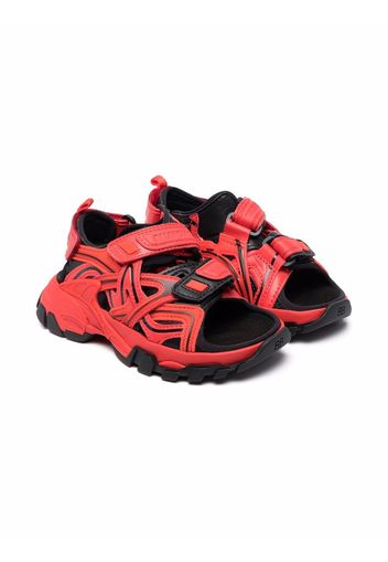 Balenciaga open toe track-style sandals - Rosso