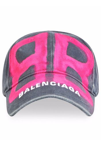 Balenciaga BB spray-paint baseball cap - Grigio