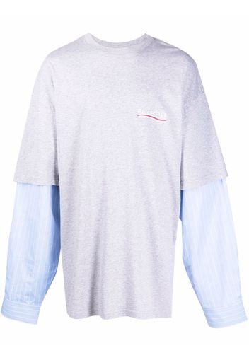 Balenciaga Layered T-Shirt - Grigio