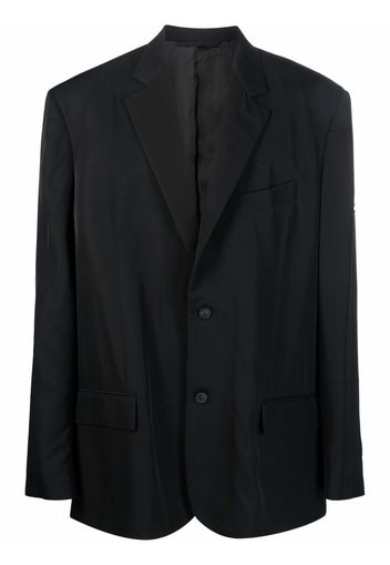 Balenciaga logo-patch cotton blazer - Nero
