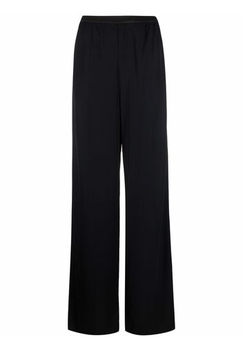 Balenciaga logo-waistband wide-leg trousers - Nero