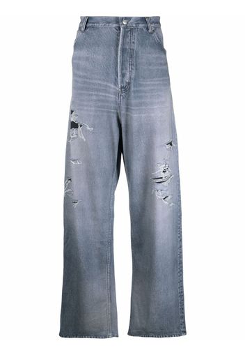 Balenciaga Trompe L'oeil wide-leg jeans - Blu