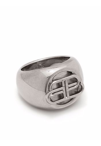 Balenciaga BB signet ring - Argento