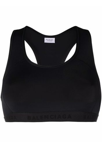 Balenciaga scoop-neck racerback sports bra - Nero