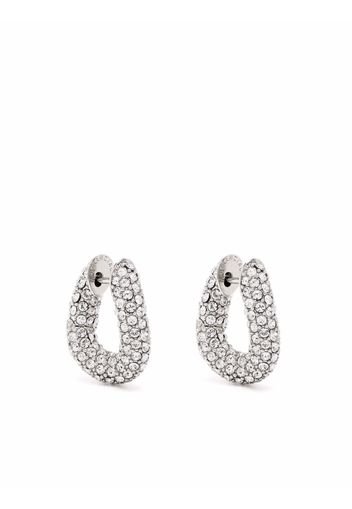 Balenciaga Loop XXS rhinestone-embellished earrings - Argento