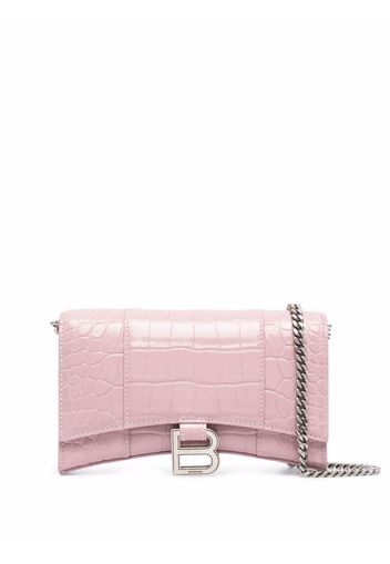 Balenciaga Portafoglio con catena Horglass - Rosa