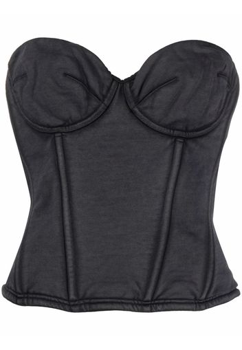 Balenciaga cotton corset-top - Nero