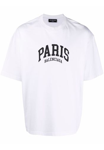 Balenciaga Paris logo cotton T-shirt - Bianco