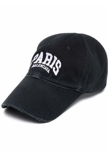 Balenciaga Paris logo cotton cap - Nero